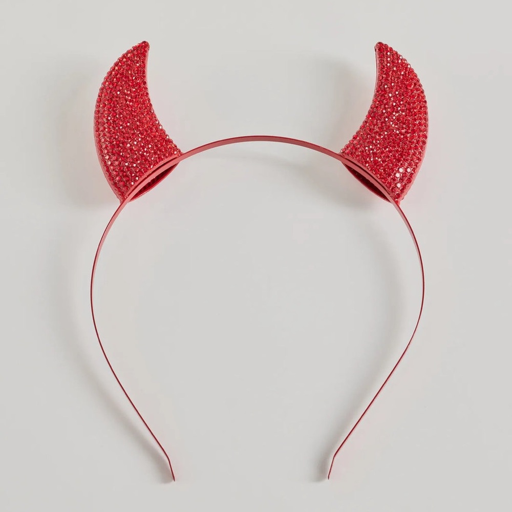 Windsor Glittering Red Devil Horn Headband